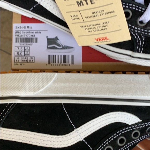 VANS SK8-HI MTE BLACK/TRUE WHITE WMNS - Picture 5 of 16